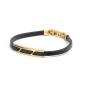 Preview: Armband aus Leder mit geschmiedetem Karbonelement - Stella Gold